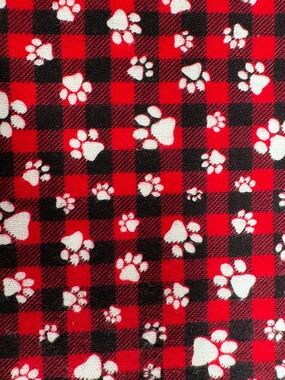Joann Fabrics Super Snuggle Dog Paw Cotton Flannel Fabric 2 Yard Piece